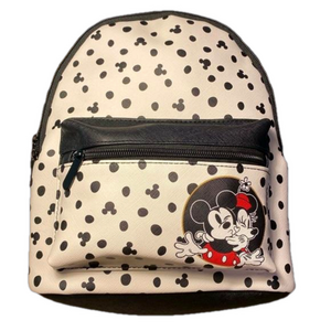 Disney Bioworld Mickey Minnie Mouse Mini Backpack Polka Dot Kiss NWT